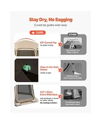 Cozito Screen House Tent, 15 x 13.8 feet 12-15 Person Pop Up Canopy with Carry Bag