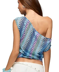 Edikted Women's Taniya Off Shoulder Zigzag Knit Top