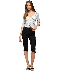 Edikted Women's Katey V Neck Polka Dot Top
