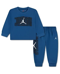 Jordan Baby Boys' Logo Long-Sleeve Top and Jogger Pants, 2-Piece Set