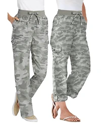 Woman Within Petite 2 1 Convertible Cargo Pant to Capri
