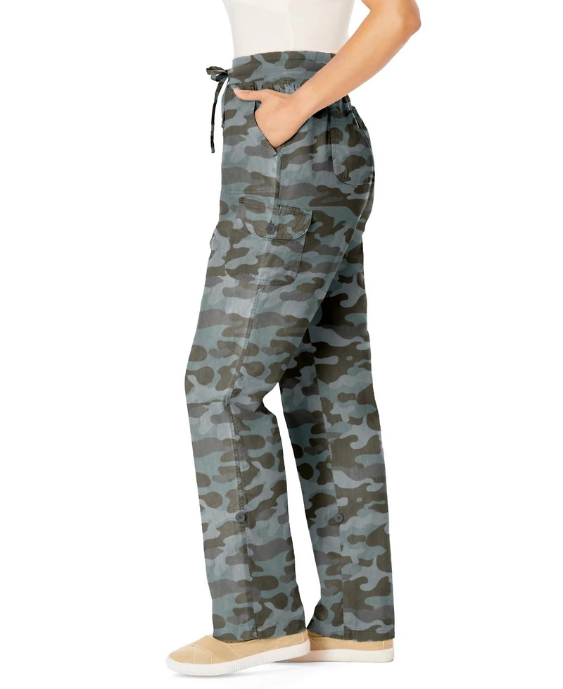 Woman Within Petite 2 1 Convertible Cargo Pant to Capri
