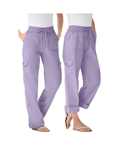 Woman Within Petite Within 2 in 1 Convertible Cargo Pant to Capri