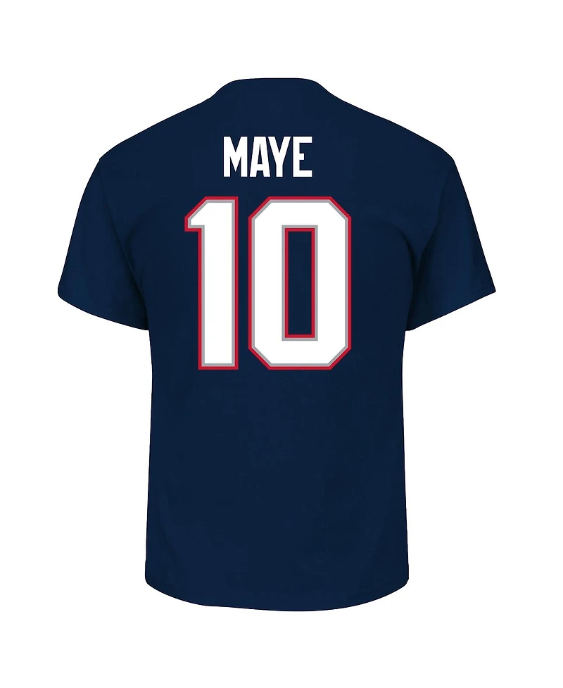 Fanatics Men's Drake Maye Navy New England Patriots Big Tall Player Name Number T-Shirt