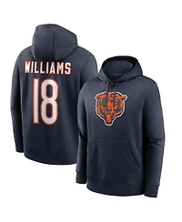 Nike Men's Caleb Williams Navy Chicago Bears Name Number Hoodie