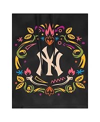 New Era Women's Black York Yankees Dia de Muertos Mineral Wash Hoodie Sweatshirt