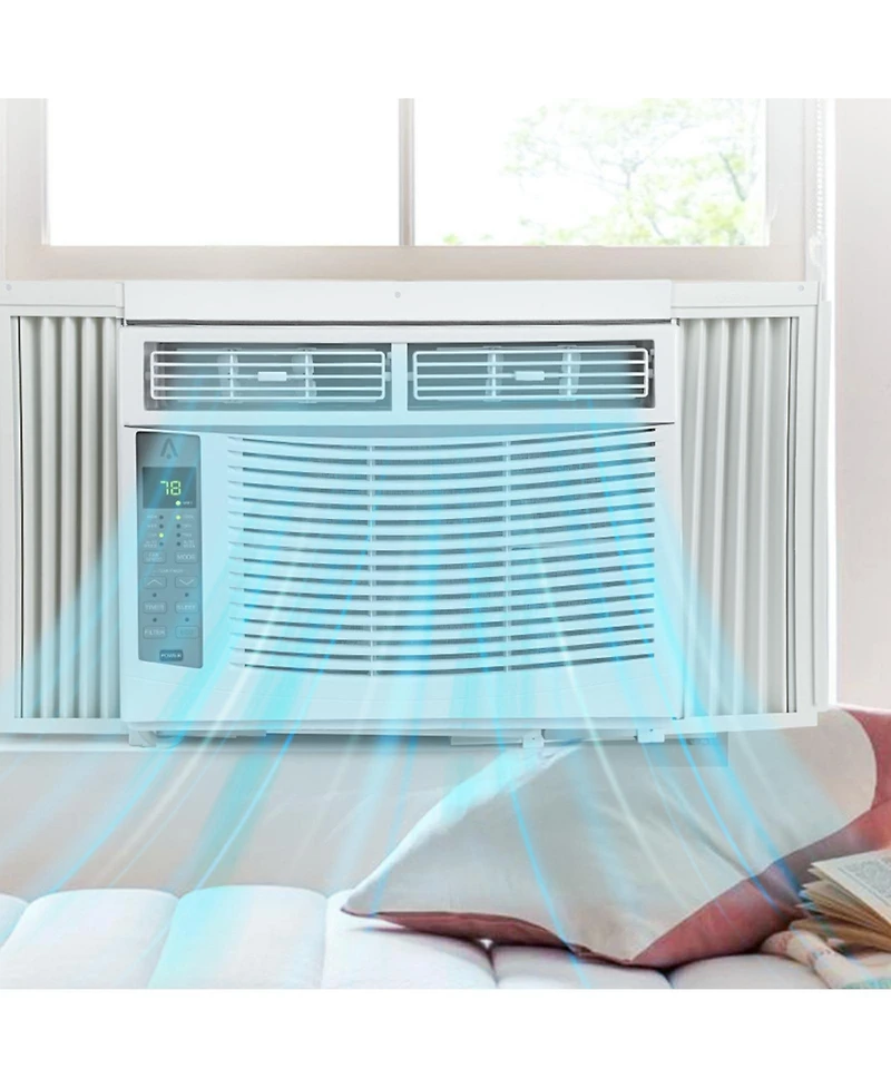 Xo 6000 Btu Window Air Conditioner with Remote Control and Wifi, Cools Rooms Up to 250 Sq. ft. Easy Install Kit, for Bedroom, Office