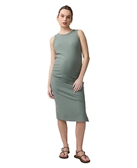 Ingrid + Isabel Maternity Sleeveless Ruched Body Con Dress