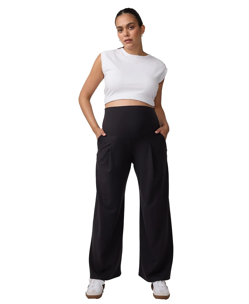 Ingrid + Isabel Women's Maternity Wide Leg Active Pant