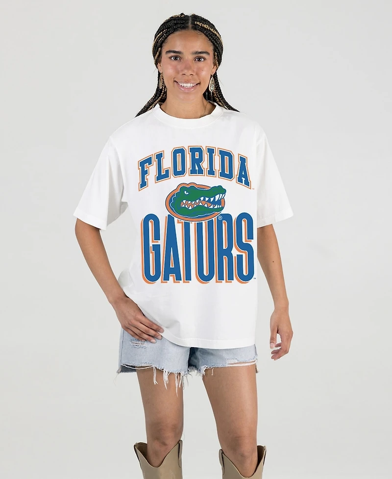 Gameday Couture Women's Cream Florida Gators Oversized Fierce Focus T-Shirt