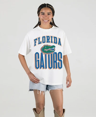 Gameday Couture Women's Cream Florida Gators Oversized Fierce Focus T-Shirt