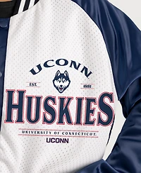 Gameday Couture Women's Navy UConn Huskies Oversized Inner Drive Varsity Rhinestone Full-Snap Bomber Jacket