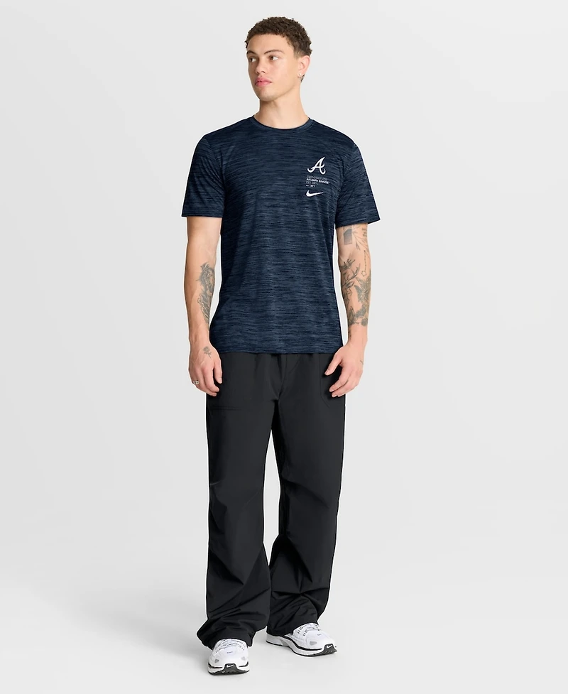 Nike Men's Navy Atlanta Braves Velocity Dri-fit T-Shirt