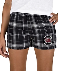 Concepts Sport Women's Black/Gray South Carolina Gamecocks Ultimate Flannel Shorts