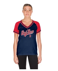 New Era Women's Navy Boston Red Sox Gameday V-Neck T-Shirt