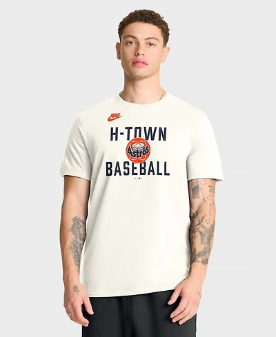 Nike Men's Cream Houston Astros Cooperstown Collection ‘70s-Inspired T-Shirt