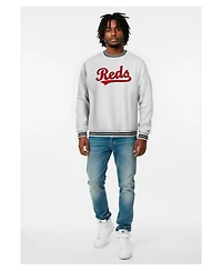 Champion Men's Heather Gray Cincinnati Reds Reverse Weave Sweatshirt