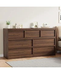 gaomon 7 Drawer Dresser for Bedroom, 54 inch Wide, Chest of Drawers with Large Storage, Wooden Organizer Living Room, Entryway