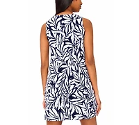 Msk Petite Keyhole-Neck A-Line Dress