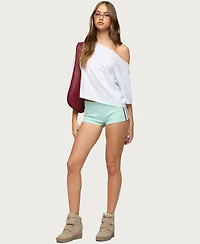 Edikted Women's Yolenna Contrast Stripe Micro Shorts