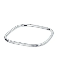 Bling Jewelry Modern Shinny Stackable Square Bangle Bracelet Soid .925 Sterling Silver