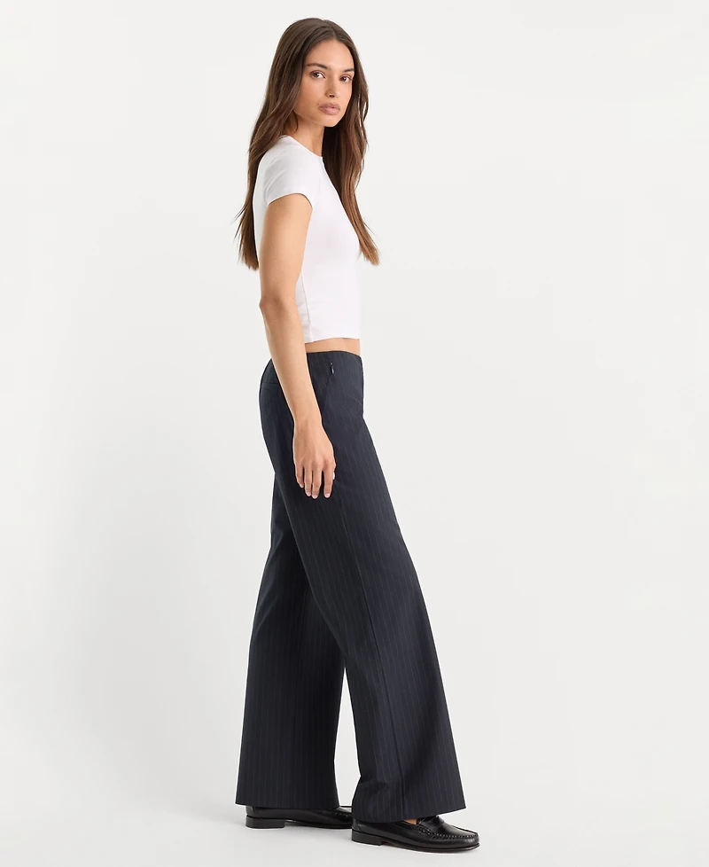 Good American Women's Low-Rise Wide-Leg Trousers