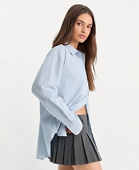 Good American Women's Oversized Collared Shirt