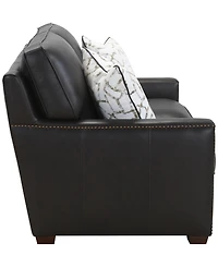 Gaspare 64" Leather Loveseat, Macy's Exclusive