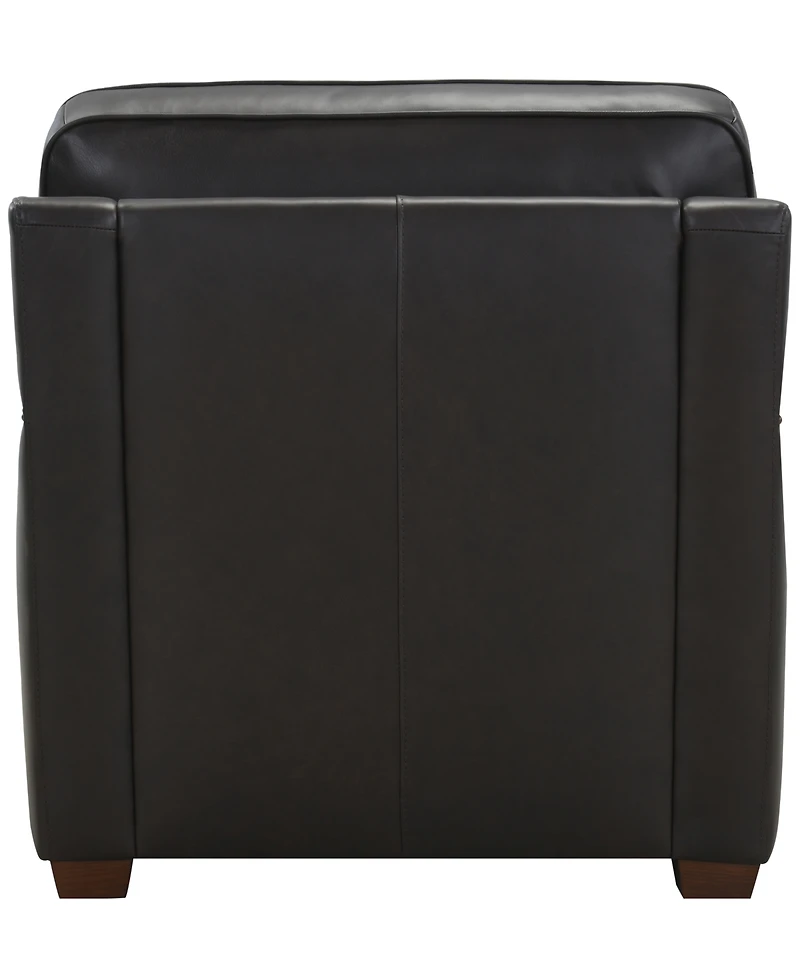 Gaspare 37" Leather Chair, Macy's Exclusive