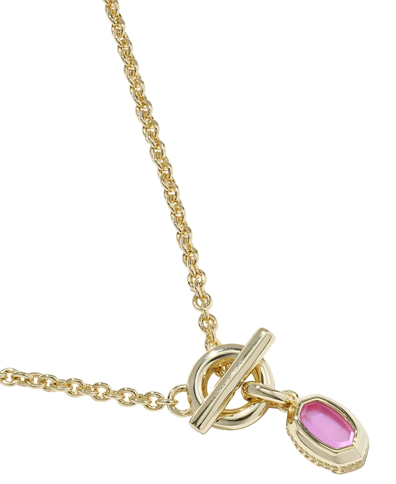 Kendra Scott Malachite & Imitation Pearl 14K Gold Plated Over Brass Daphne Link and Chain Necklace