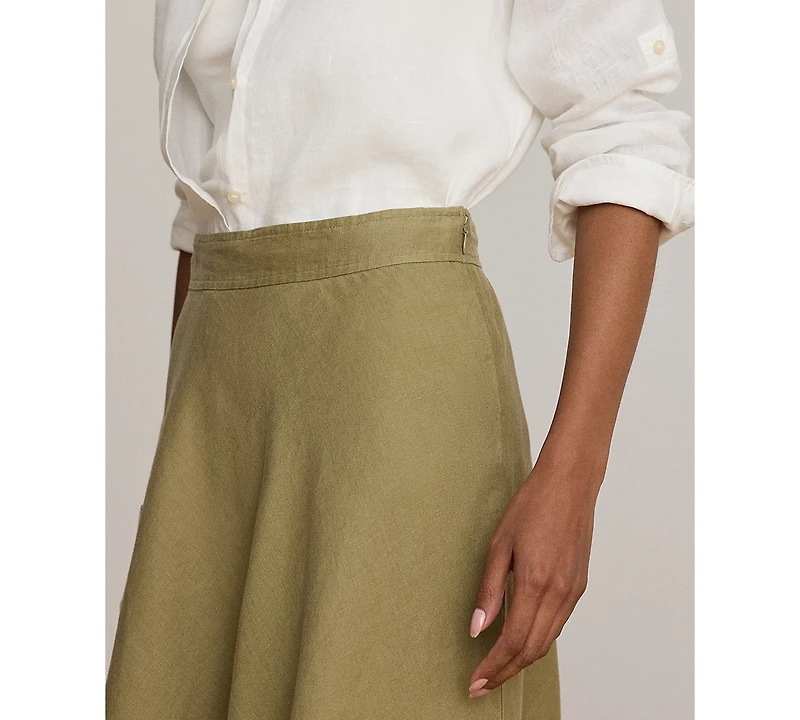 Lauren Ralph Petite Drapey A-Line Midi Skirt