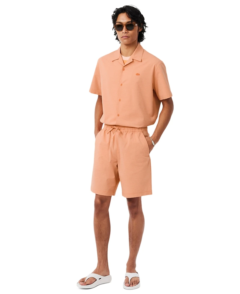 Lacoste Men's Seersucker Relaxed-Fit Shorts