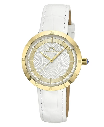 Porsamo Bleu Women's Monroe Genuine Leather Gold Tone and Watch 1491CMOL