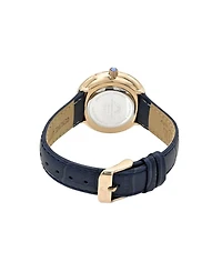 Porsamo Bleu Women's Monroe Genuine Leather Rose Tone and Watch 1491EMOL