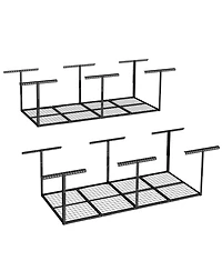 Fleximounts 2 Pack Overhead Garage Storage Adjustable Ceiling Rack