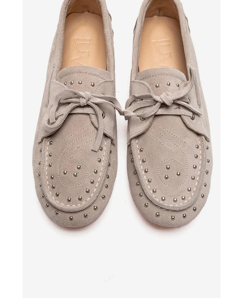 Forever & Always Shoes Women's Cuesta Leather Lace Up Loafer