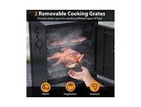Mondawe Vertical 2-Tier Outdoor Barbeque Grill with Temperature Gauge