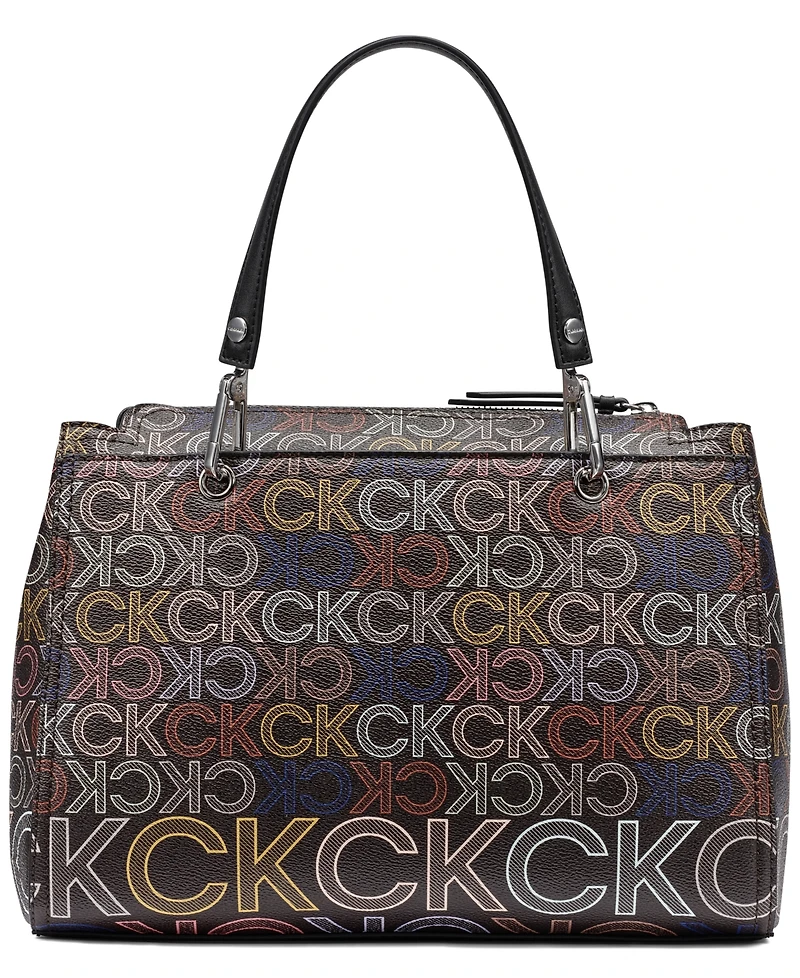 Calvin Klein Garnet Zipper Medium Satchel Handbag