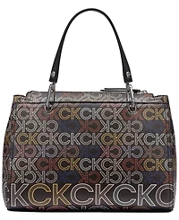 Calvin Klein Garnet Zipper Medium Satchel Handbag