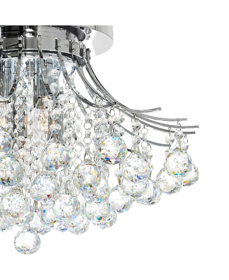 Cwi Lighting Princess 20" Metal 6-Light Crystal Flush Mount