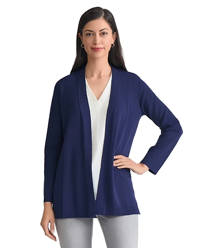 Jones New York Women's Relaxed V-Neck Open Cardigan