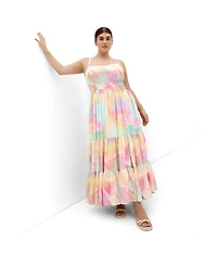 City Chic Women's Kalea Swirl Print Maxi Dress