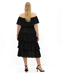 City Chic Plus Night Garden Maxi Dress