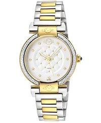 GV2 by Gevril Women's Berletta Swiss Quartz Diamond Two toned Ss Ipyg Stainless Steel Bracelet Watch