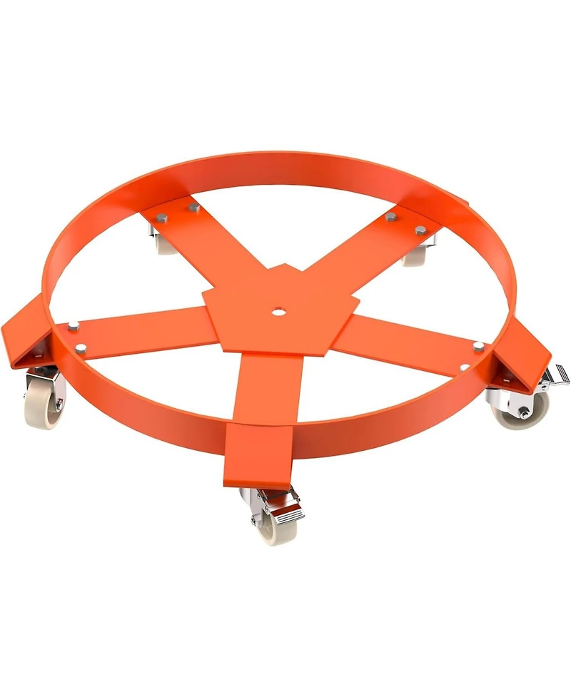 gaomon 55 Gallon Drum Dolly 1250 lb Capacity Heavy Duty Barrel Dolly with Steel Frame 5 Swivel Casters Industrial Drum Cart for Warehouse