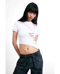 Desigual Women's Asymmetric 100% Cotton T-shirt