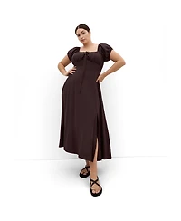 City Chic Plus Abbigail Split Maxi Dress