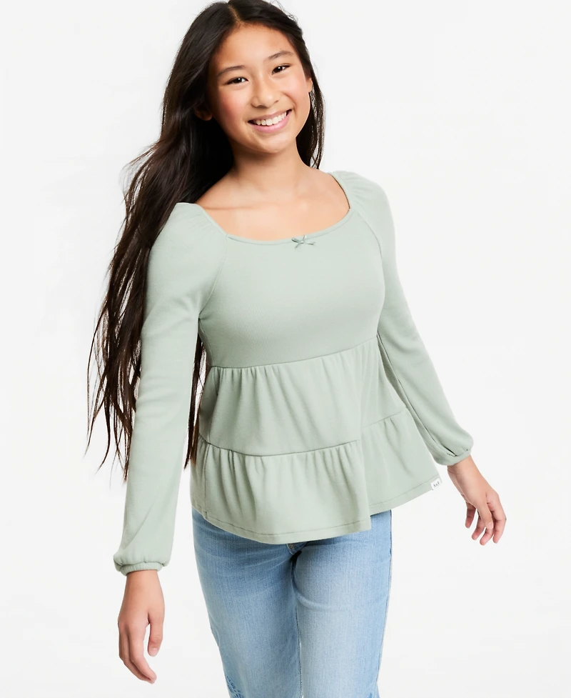 abercrombie kids Girls' 5-16 Long-Sleeve Babydoll Top