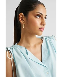 Reistor Women's Shirt dress with Shoulder Tie Details