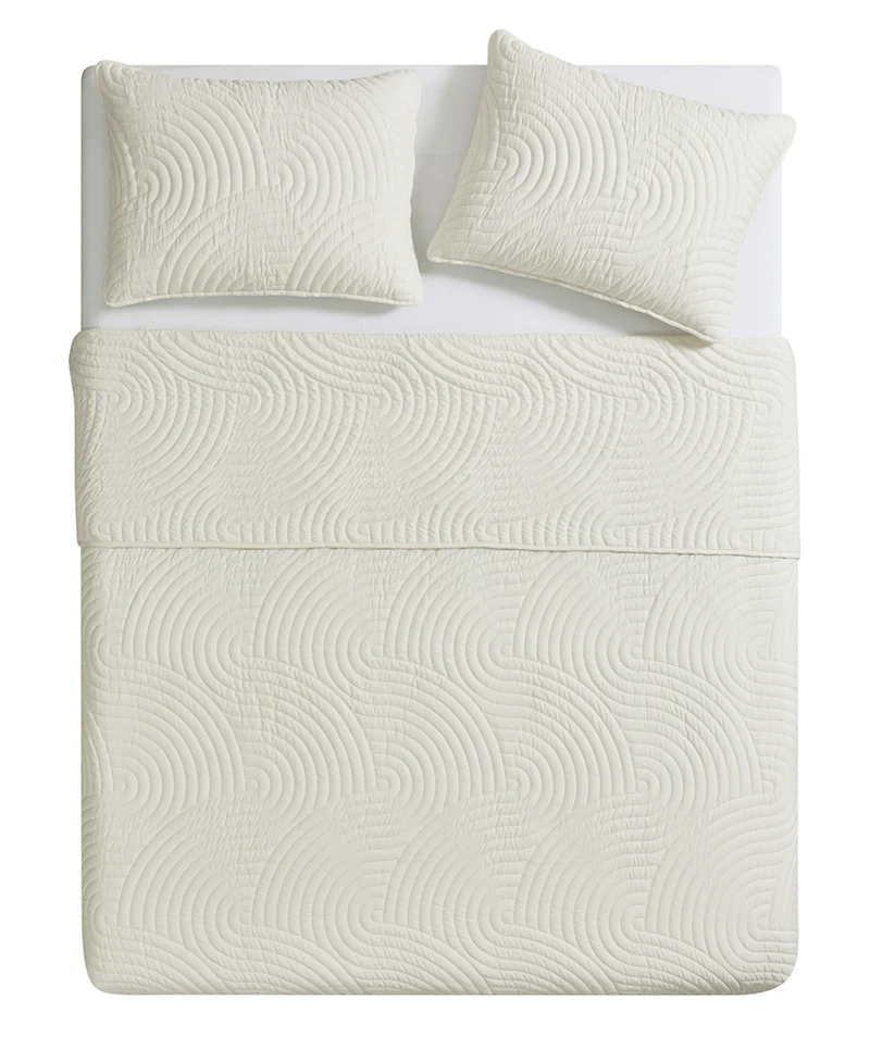 Vcny Home Sands 3-Piece Curved Quilt Set